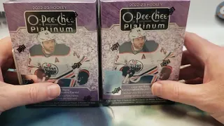 (2) 2022-23 O-Pee-Chee Platinum Hockey Blaster Boxes #cardopening #sportscards #hockeycards