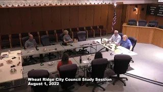 Wheat Ridge City Council Study Session 8-1-22