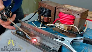 HOMEMADE SOLDERING MACHINE with MICROWAVE Transformers