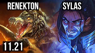 RENEKTON vs SYLAS (MID) | 7 solo kills, Dominating, 12/3/3 | KR Master | 11.21