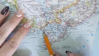 ASMR ~ An Giang, Vietnam History & Geography ~ Soft Spoken Map Tracing Google Earth