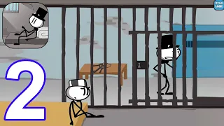 Prison Escape: Stickman Story - Gameplay Walkthrough Part 2 All Levels 8-10 (Android, iOS)