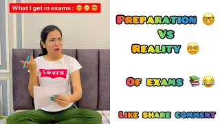 Preparation🤓Vs Reality of Exams😂~ Viral Comedy Video #priyalkukreja #shorts #ytshorts #funny