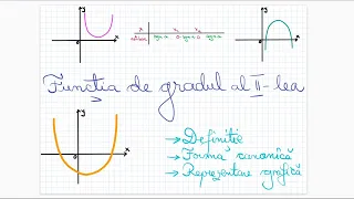 Functia de gradul al II-lea: definitie, forma canonica, reprezentare grafica - Clasa a IX-a