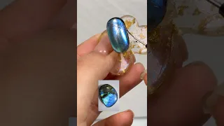 How To Do the Labradorite Nail! Beautiful Stone Nail #nails #nailtutorial