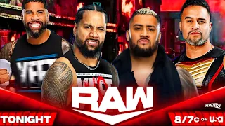 Jey Uso & Jimmy Uso Vs Solo Sikoa & Tama Tonga - Tag Team Match | RAW | WWE 2k24