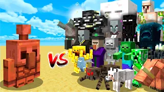 Copper Golem vs All Mobs Minecraft | Copper Golem vs Every Minecraft mob