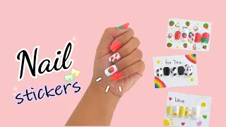 วิธีทำสติกเกอร์ติดเล็บ สวยๆน่ารักมาก  |How to make nail stickers, very pretty