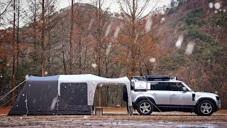 Best Inflatable Air Tent ☔ Camping in the Rain with Landrover Defender