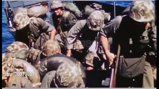 Marines unloading at Tinian 1944