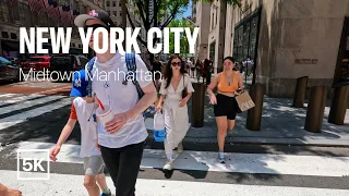 [5K] New York City 🗽 Summer Walk - Midtown Manhattan & Times Square [Jun. 2022]