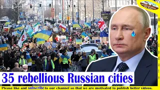 35 Russian cities "protest" against the war and hundreds of thousands more flee from Russia