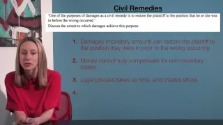 VCE Legal Studies - Civil Remedies