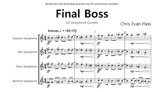 Final Boss for Saxophone Quartet (Perusal Score) - Assembly Quartet