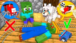 Monster School : CURSED CHOO CHOO CHARLES vs Poor Zombie Baby and Dog - Minecraft Animation