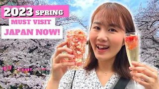 Cherry Blossom and Eating Street food in Japan | 2023 Nakameguro, Tokyo | Sakura