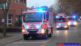 [F2Y - Feuer im Sampel-Hochhaus] HLF + DLK + GTLF Berufsfeuerwehr Wiesbaden FW 2