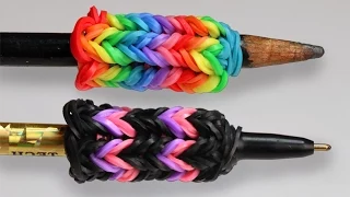 Rainbow Loom English - PEN GRIP - Loom Bands, easy, how to, DIY