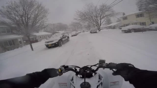 RIDING IN THE SNOW WITH THE NEW QUAD!