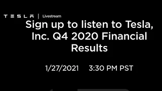 TSLA Q4 2020 Earnings Conference Call (audio)