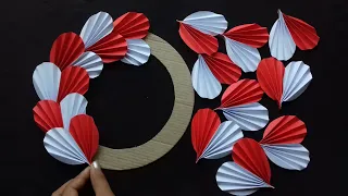 2 Easy And Quick Wall Decor Ideas | Beautiful Paper Flower Wall Hanging Ideas | Paper Crafts