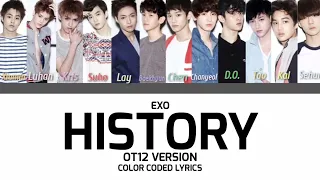 EXO (엑소) - History (Chinese Version) Color Coded Chi|Pin|Eng Lyrics