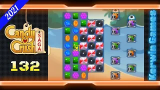 Candy Crush Saga Level 132 - Hard Level - No Boosters - 25 moves (2021)