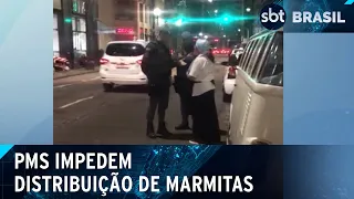 Conduta de PMs que impediram distribuição de marmitas é apurada | SBT Brasil (19/04/24)