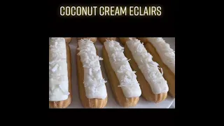 Coconut Cream Eclairs