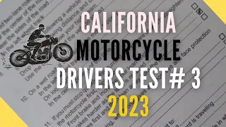 2023 CA Dmv Motorcycle Permit Test Questions part 2 . PASS California Motorcycle driving test