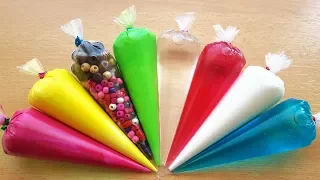 Making Crunchy Slime with Piping Bags #16