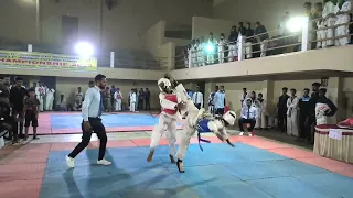 knockout fight 😡🤬 Taekwondo State Championship !! Hazaribag Ankit blue vs Bokaro red 1st fight 🔥