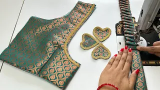 Blouse Design || Frill Blouse Designs || Cutting And Stitching Back Neck Blouse Design || Blouse