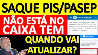 PIS/PASEP NÃO APARECE NO CAIXA TEM - NENHUM VALOR ENCONTRADO - QUANDO FICA EMITIDO O ABONO SALARIAL?