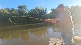 PRIMEIRO DIA DE PESCA NO MIRANDA, TEVE MOQUECA DE PINTADO E FISGADA NA PONTA LINHA!!!!