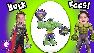 Giant HULK EGGS Surprise SMASH with the HobbyKids