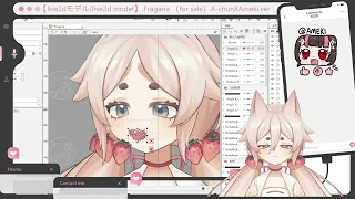 【Fragaria】live2dモデル/live2d model (for sale) Full Workflow(2)