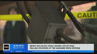 Video shows utility box falling on rider at Harvard MBTA station