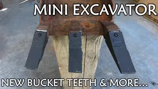 NEW BUCKET TEETH on the Mini Excavator and Other Maintenance