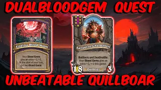 Double Bloodgem Quest Unbeatable Quillboar Hearthstone Battlegrounds