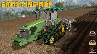 GAMSTING MAP JOHN DEERE 8520 T ARATURA CON MORO QUADRIVOMERE  | ALEX FARMER FARMING SIMULATOR 17