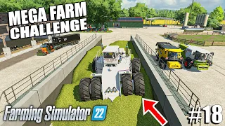 COMPACTING MAIZE WITH BIG BUD 747 + Sunflower Harvest | MEGA FARM Challenge | Farming Simulator 22