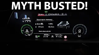 Audi e-tron 55 effciency between D and S Mode