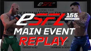 ESFL 155 Main Event Title Fight Replay: Fadanator (McGregor) Vs Yerda (Poirier)