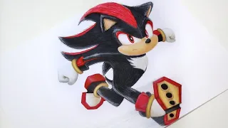 Drawing Shadow the Hedgehog (Sonic Movie 2020 Style)