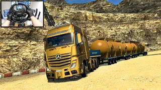 Double Trailer Delight: 80 Tons Pressure Vessels - Euro Truck Simulator 2 - Moza R9 Setup