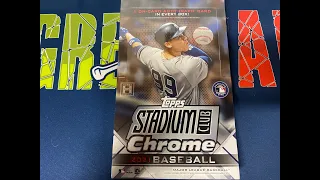 New Release 2021 Topps Stadium Club Chrome Hobby Box Opening!! 1 Auto And A Low Rookie Number Pull!