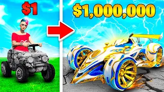 ПРОКАЧАЛ МАШИНУ ЗА $1 ДО МАШИНЫ ЗА $1,000,000 в ГТА 5 ОНЛАЙН (GTA 5 ONLINE)