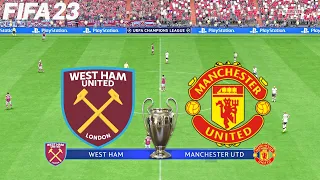 FIFA 23 | West Ham United vs Manchester United - UEFA Champions League - PS5™ Full Gameplay