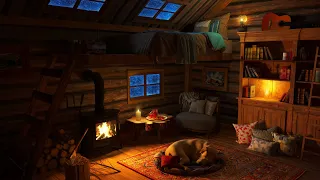 Deep Sleep Instantly with Relaxing Blizzard and Fireplace Sounds